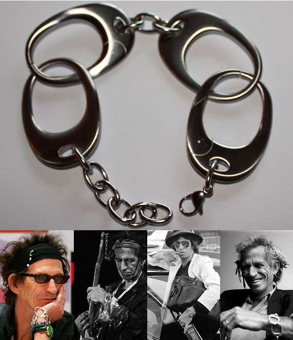 Keith richards deals handcuff bracelet